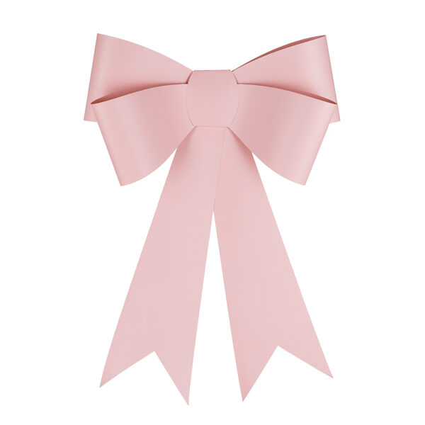 Kokarda dekoracyjna DIY, jasny róż, 55x71 cm