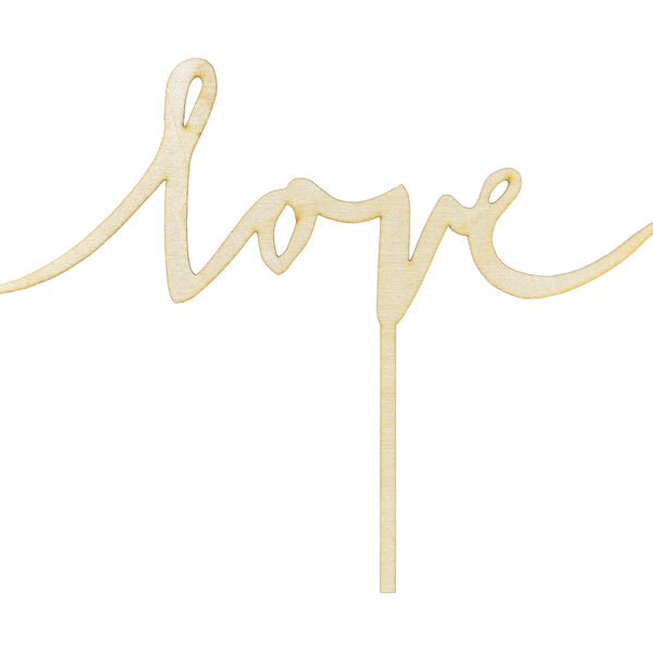Topper drewniany Love, 16cm