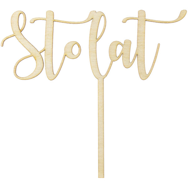 Topper drewniany Sto lat, 14cm