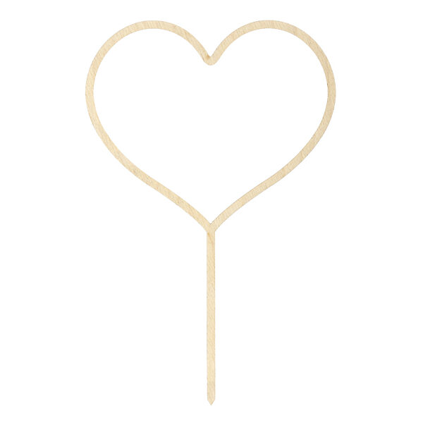 Topper drewniany Serce, 23cm