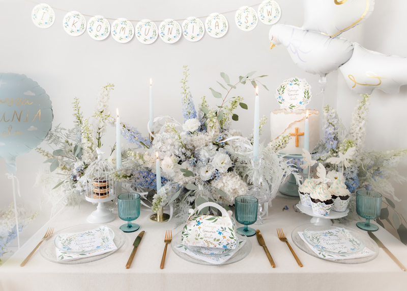 Topper na tort ''Pierwsza Komunia Święta'',16.7x20 cm, mix - obrazek 3