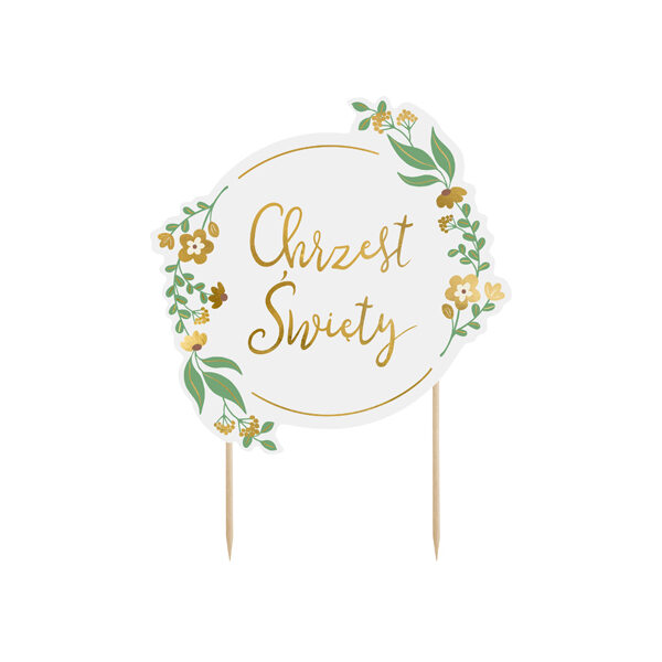 Topper na tort ''Chrzest Święty'',15x20 cm, mix