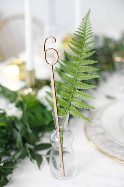 Drewniane numery na stół, 25 cm (1 op. / 10 szt.) - obrazek 3