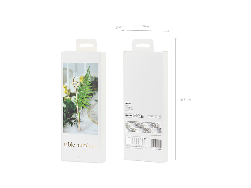 Drewniane numery na stół, 25 cm (1 op. / 10 szt.) - obrazek 6