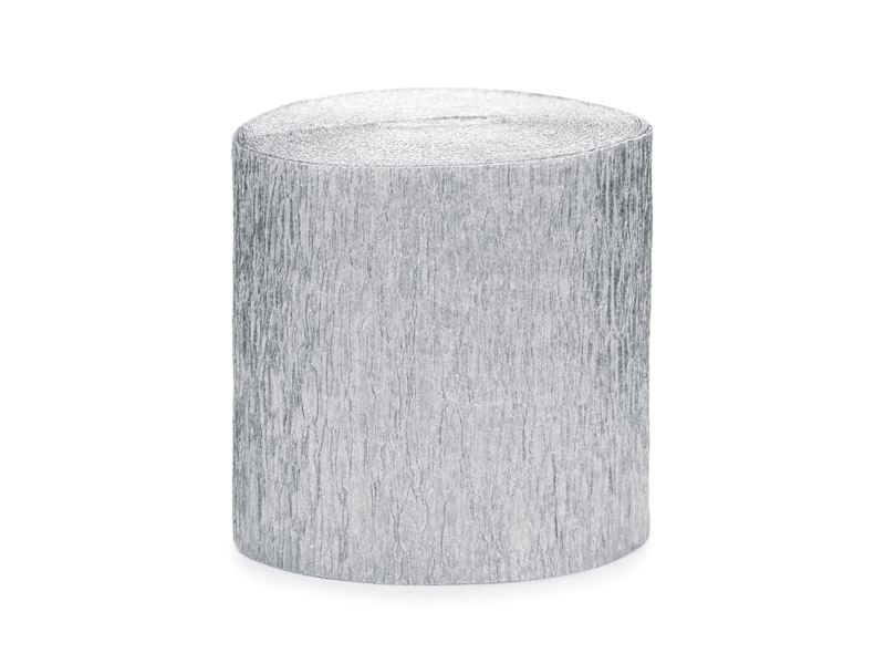 Krepa, 5cm/10m, srebrny (1 op. / 4 szt.)