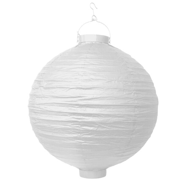 Lampion papierowy, biały, 20cm