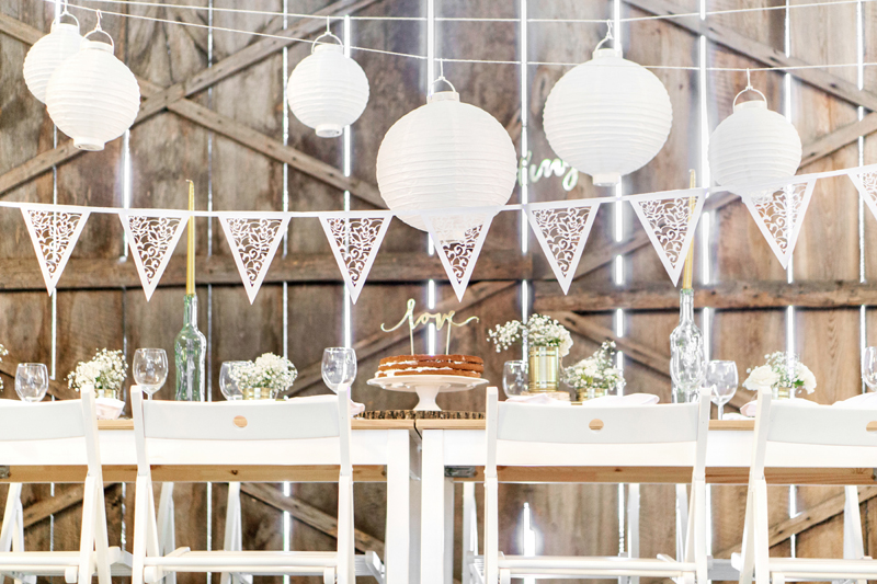 Lampion papierowy, biały, 20cm - obrazek 4