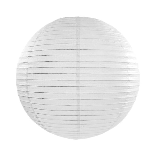 Lampion papierowy, biały, 25cm