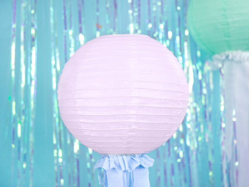 Lampion papierowy, j. różowy, 35cm - obrazek 3