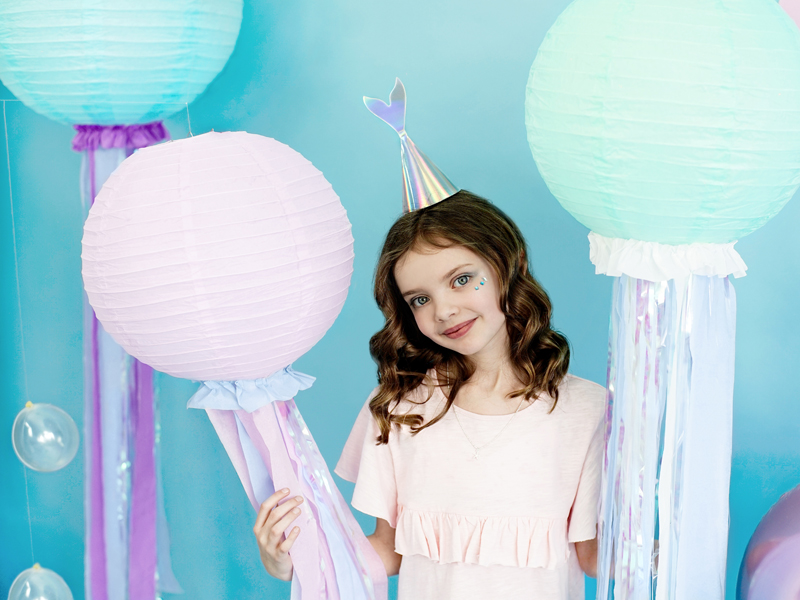 Lampion papierowy, j. różowy, 35cm - obrazek 4