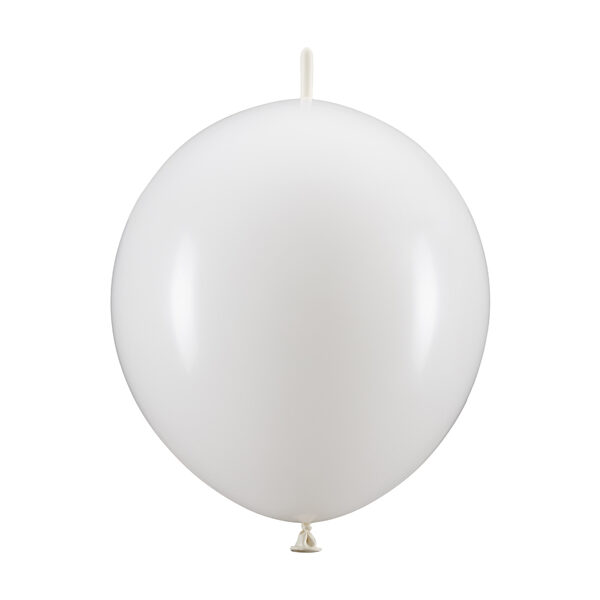 Balony z łącznikiem, 33 cm, biały (1 op. / 20 szt.)