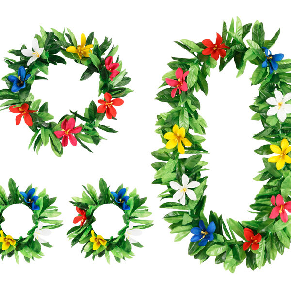 Zestaw hawajski, zielony, rozmiar uniwersalny