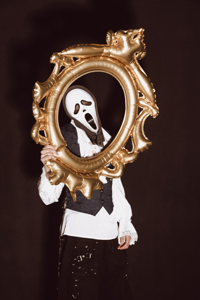 Maska Halloween z kapturem, 18x31cm, mix - obrazek 2