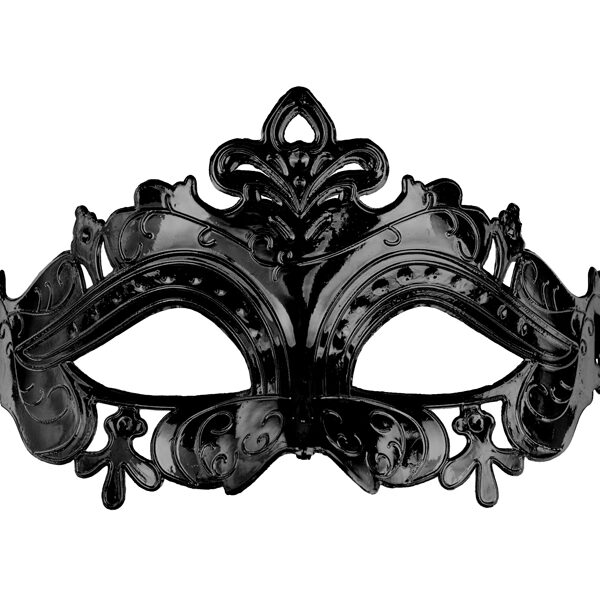 Maska karnawałowa, 17x9 cm, czarny