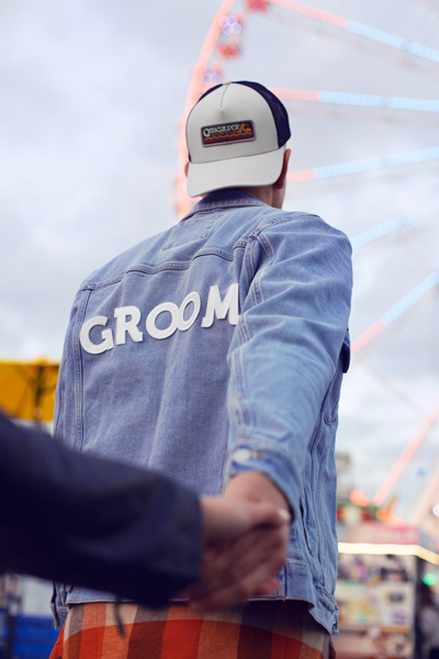 Naprasowanka GROOM, biały, 30x6cm - obrazek 5