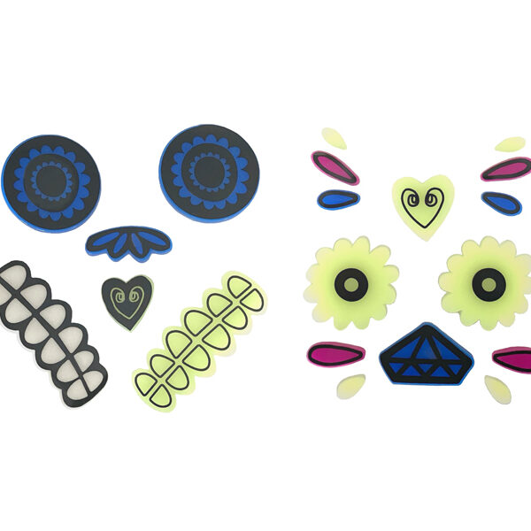 Żelowe naklejki na Dynię, mix (1 op. / 2 szt.)