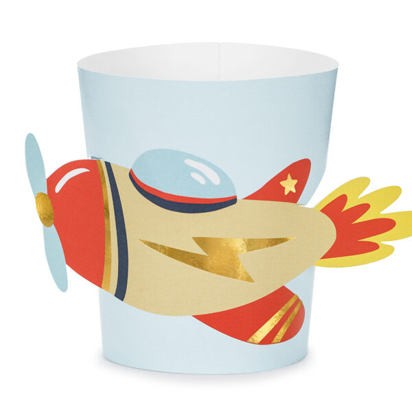 Nakładki na kubki Samolot, mix (1 op. / 6 szt.)