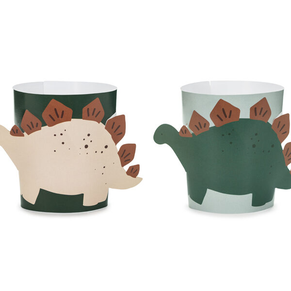 Nakładki na kubki Dinozaur, mix (1 op. / 6 szt.)