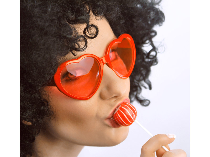 Okulary Serduszka, czerwony - obrazek 4