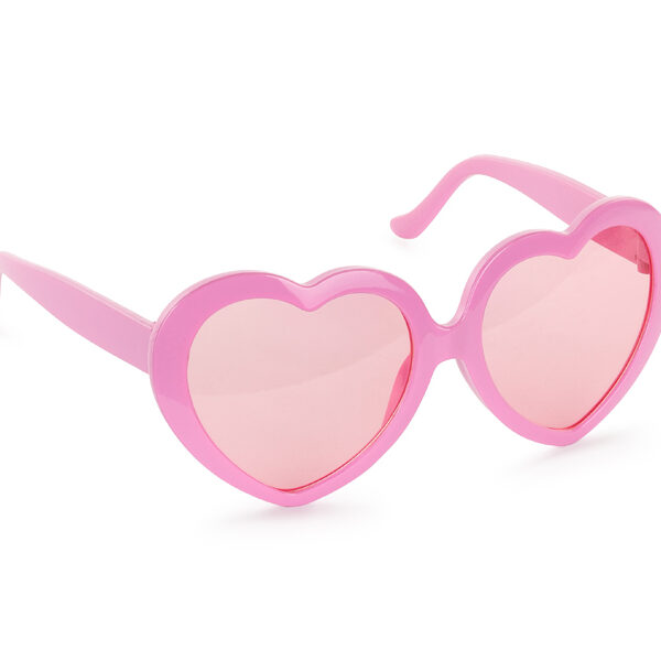 Okulary Serduszka, różowy