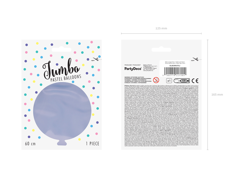 Balon okrągły 60cm, Pastel Light Lilac - obrazek 3