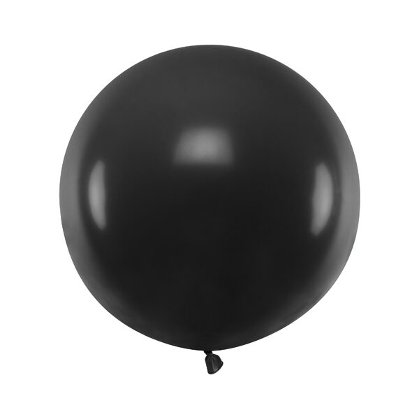 Balon okrągły 60 cm, Pastel Black