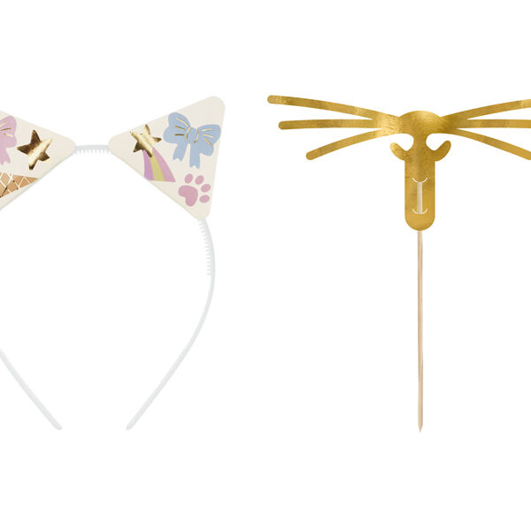 Zestaw Opaski i Wąsy z naklejkami (1 op. / 5 szt.)