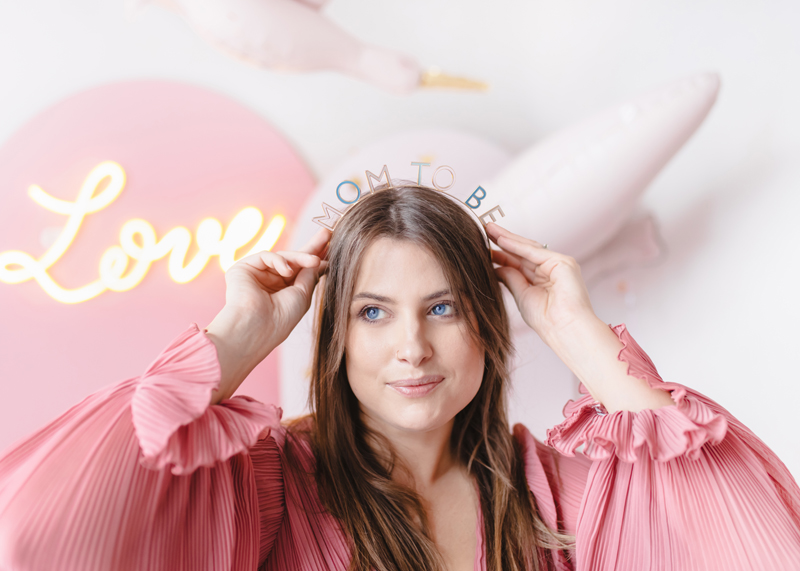 Opaska Mom to be, mix, 18.5x18 cm - obrazek 3