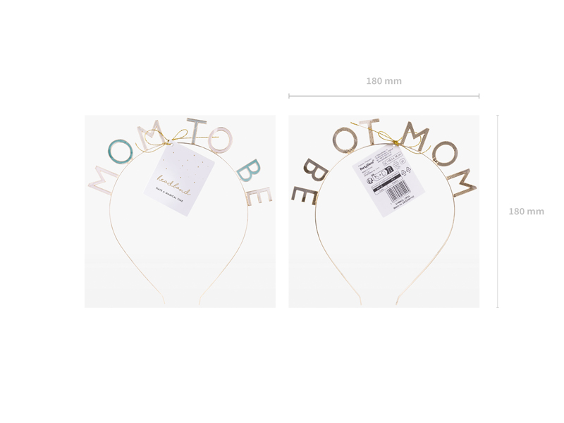 Opaska Mom to be, mix, 18.5x18 cm - obrazek 4