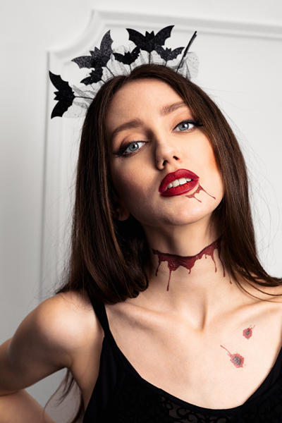 Opaska Nietoperze, 22x23 cm, czarny - obrazek 3