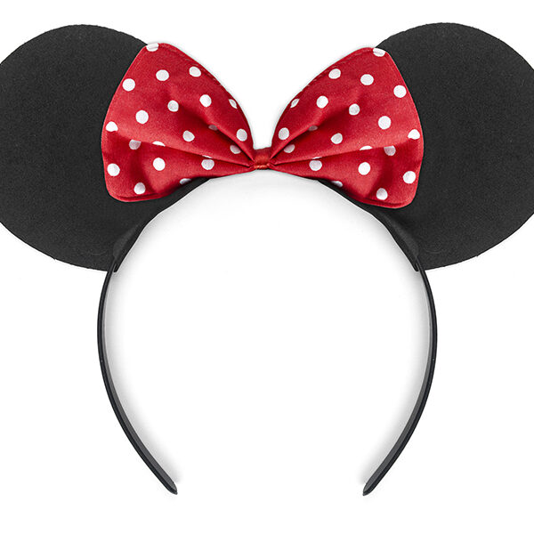 Opaska Myszka, czarny i czerwony