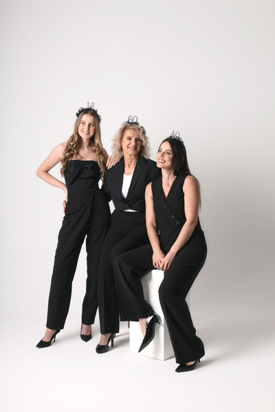 Opaska ''40'' z falbanką i perełkami - obrazek 4