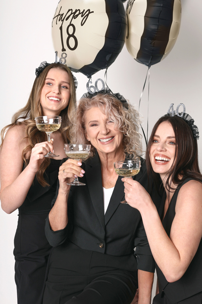 Opaska ''40'' z falbanką i perełkami - obrazek 5