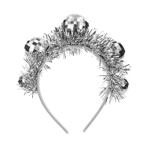 Opaska Kule Disco, 17.5x17.5 cm, srebrny