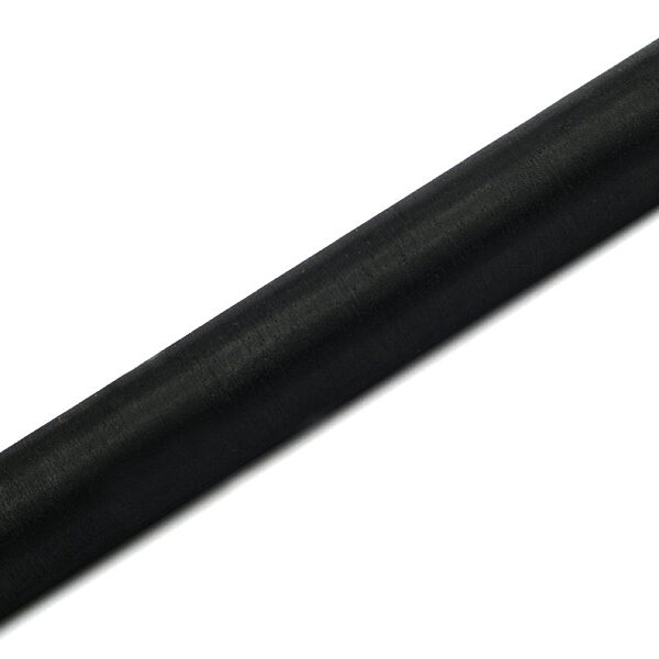 Organza Gładka, czarny, 0,36 x 9m (1 szt. / 9 mb.)
