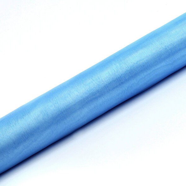 Organza Gładka, błękit, 0,36 x 9m (1 szt. / 9 mb.)
