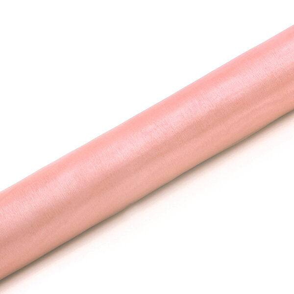 Organza Gładka, blady róż, 0,36 x 9m (1 szt. / 9 mb.)