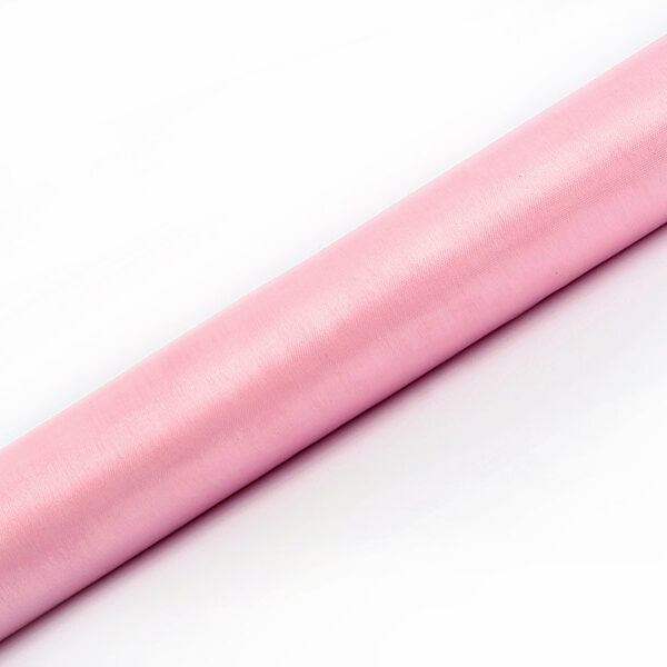 Organza Gładka, j. różowy, 0,36 x 9m (1 szt. / 9 mb.)