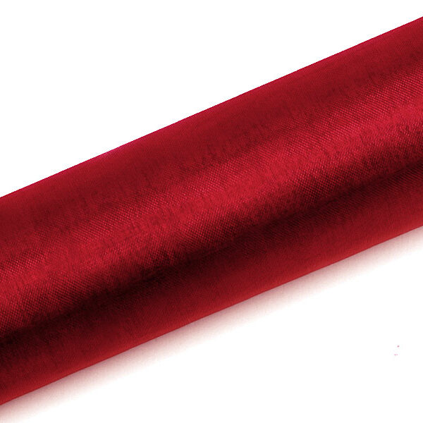 Organza Gładka, czerwony, 0,16 x 9m (1 szt. / 9 mb.)