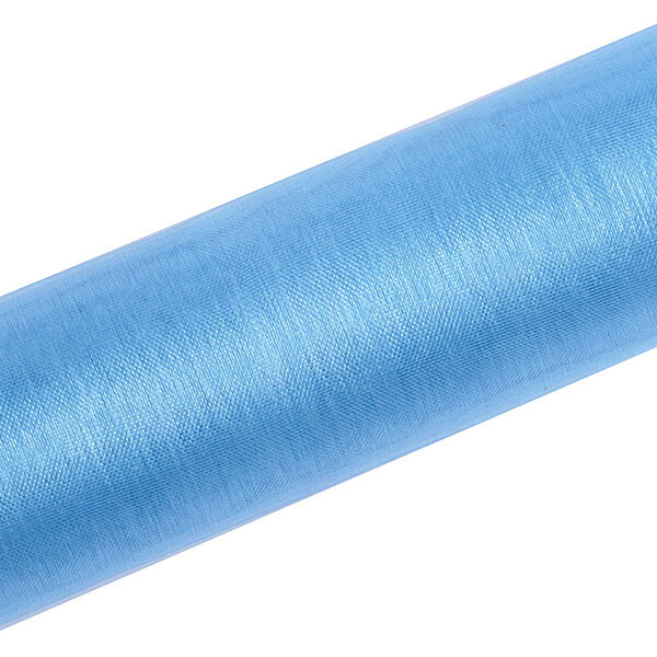 Organza Gładka, błękit, 0,16 x 9m (1 szt. / 9 mb.)