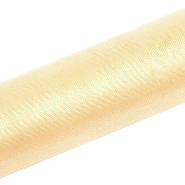 Organza Gładka, kremowy, 0,16 x 9m (1 szt. / 9 mb.)