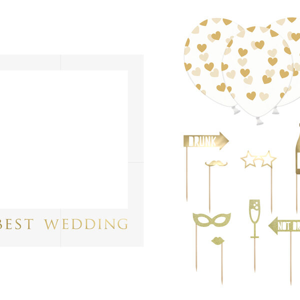 Zestaw z ramką selfie - Best Wedding