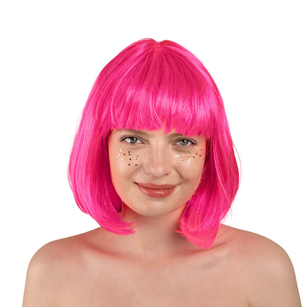Peruka Kleopatra, neonowy róż