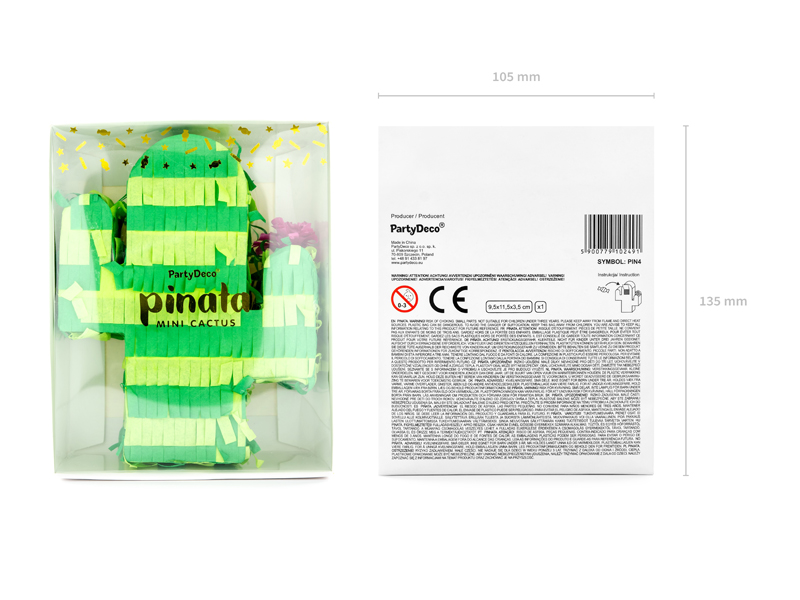 Piniata - Kaktus, 9,5x11,5x3,5cm - obrazek 4