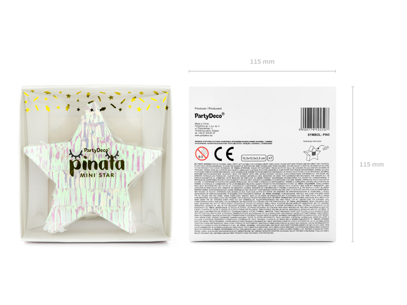 Piniata - Gwiazda, 10,5x9,5x3,5cm - obrazek 8