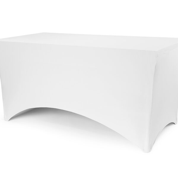 Pokrowiec na stół bankietowy, 183x76x74 cm, biały