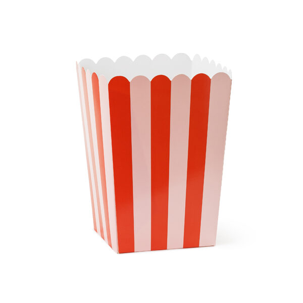 Pudełka na popcorn, 11x11x15.5cm, mix (1 op. / 6 szt.)