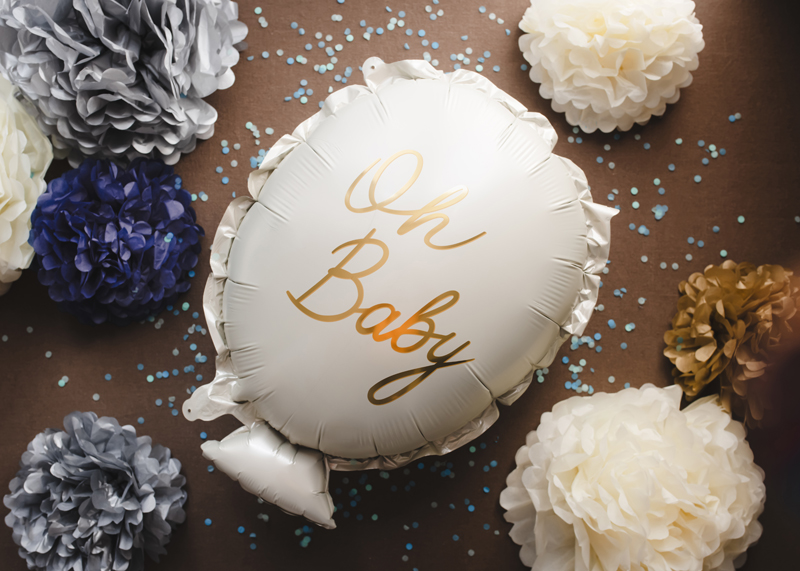 Pompon bibułowy, granat, 25cm - obrazek 5