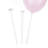 Patyczki z zatyczkami do balonów, 30 cm, biały (1 op. / 100 szt.)