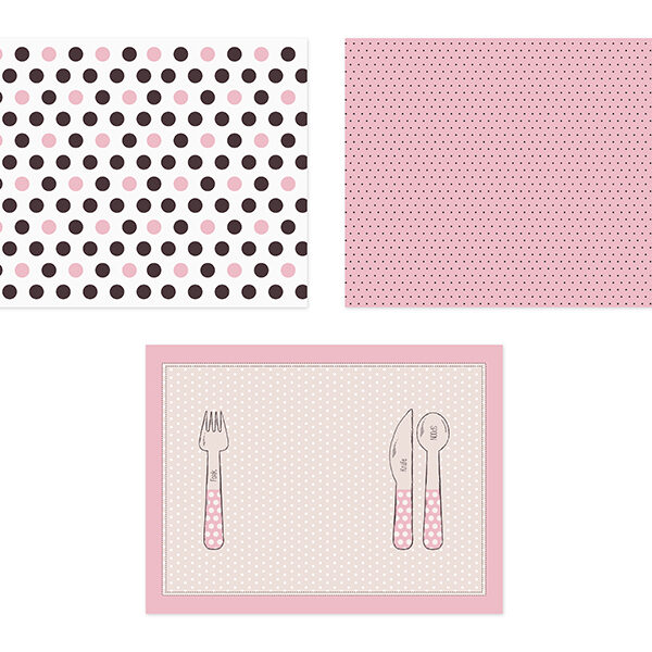 Podkładki papierowe Sweets, mix, 40x30 cm (1 op. / 6 szt.)